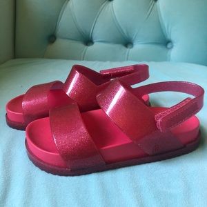 Mini Melissa pink glitter sandal